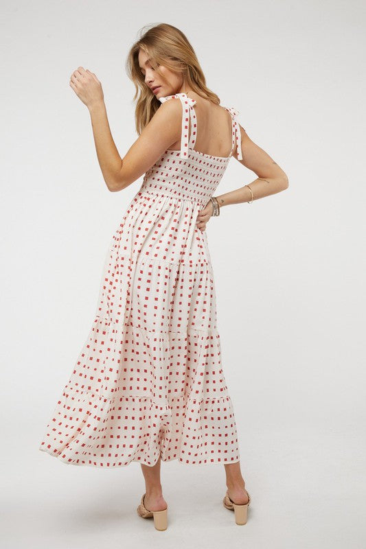 Smocked Ruffle Maxi Dress