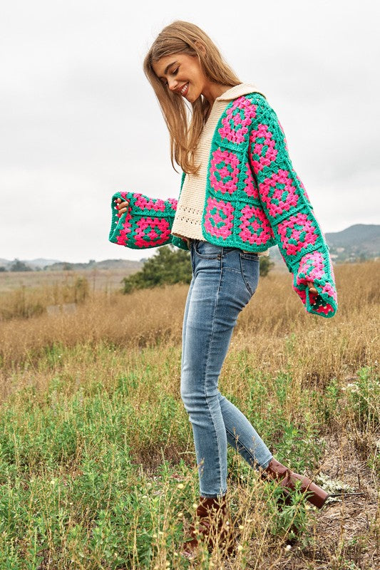 Crochet Open Knit Cardigan