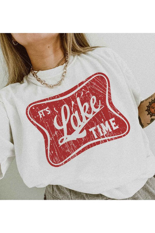 ITS LAKE TIME GRAPHIC PLUS SIZE TEE