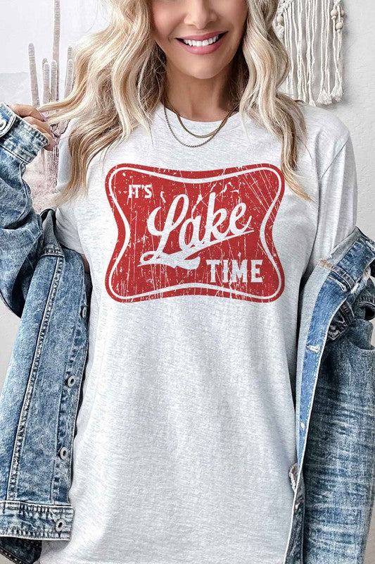 ITS LAKE TIME GRAPHIC PLUS SIZE TEE