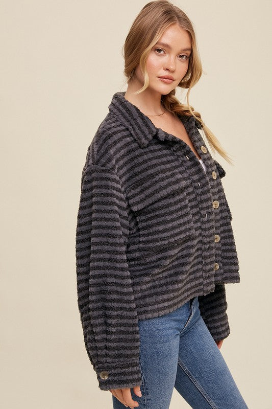 Plaid Fleece Shacket - Mayven's Boutique