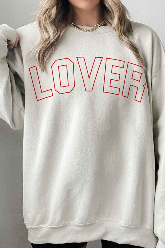 LOVER Valentines Oversized Sweatshirt