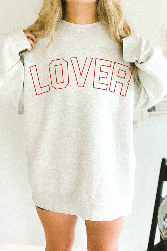 LOVER Valentines Oversized Sweatshirt