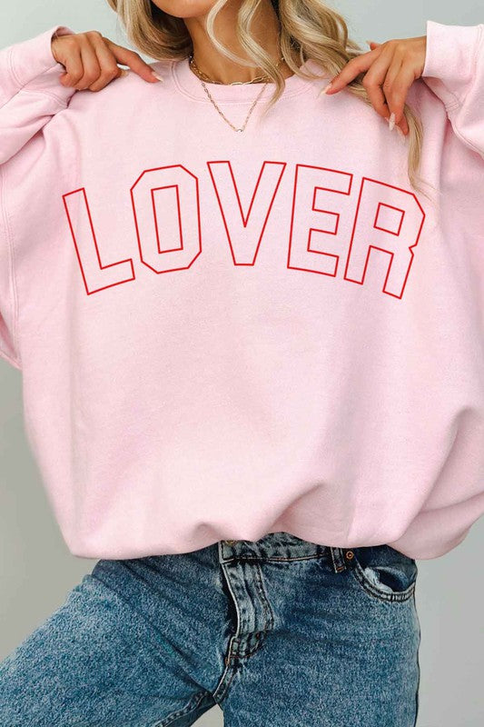 LOVER Valentines Oversized Sweatshirt