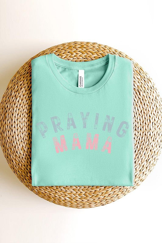 Praying Mama Christian Graphic T Shirts