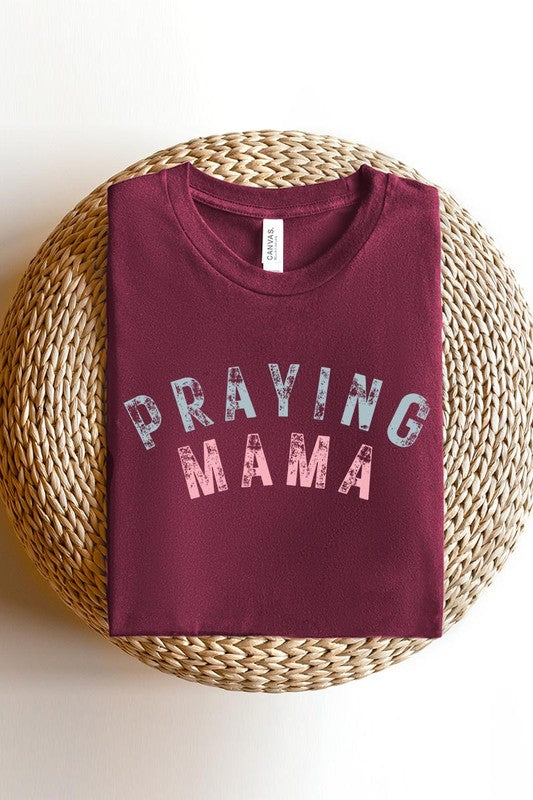 Praying Mama Christian Graphic T Shirts