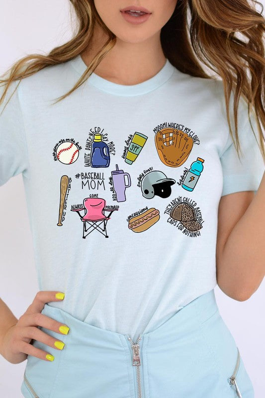 Baseball Mom Essentials Graphic Tee