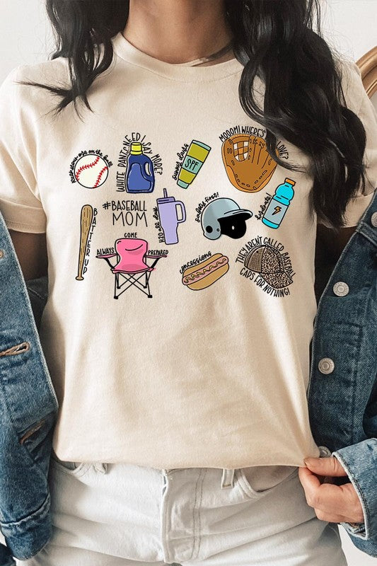 Baseball Mom Essentials Graphic Tee