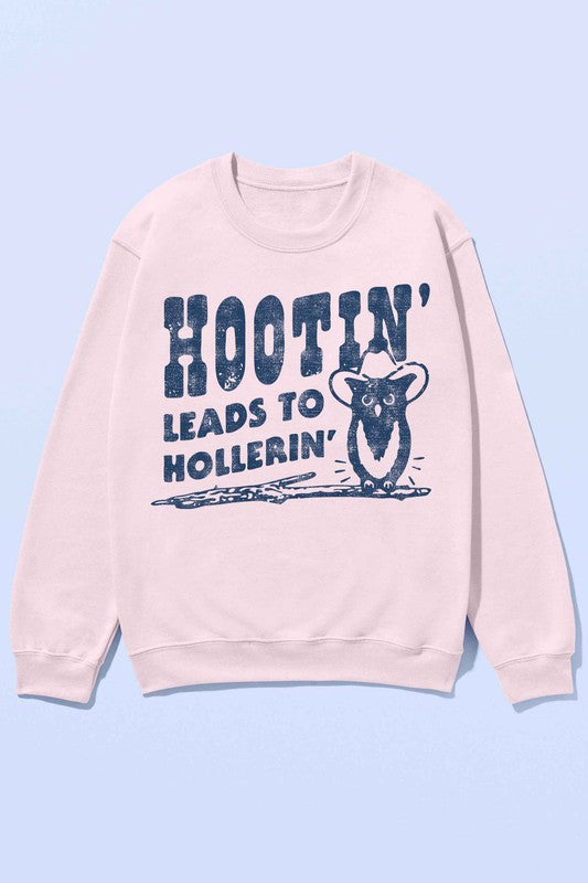 HOOTIN LEADS TO HOLLERIN OVERSIZED SWEATSHIRT