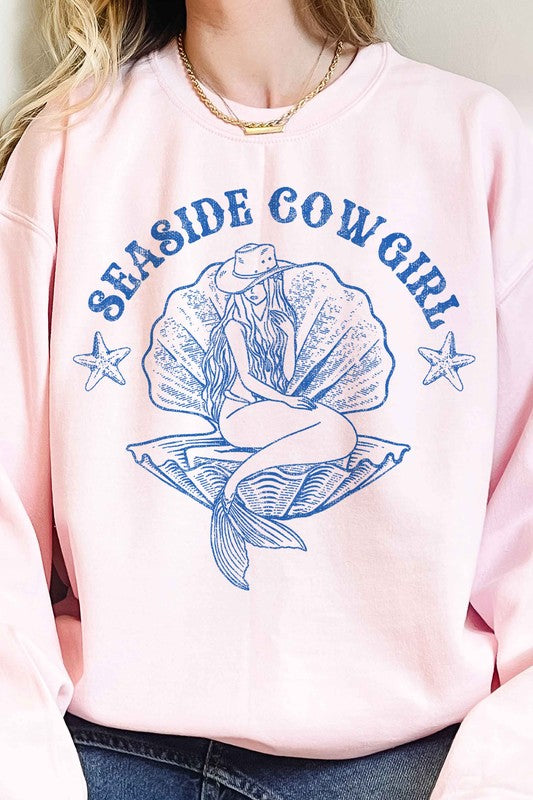 SEASIDE COWGIRL WESTERN OVERSIZED SWEATSHIRT