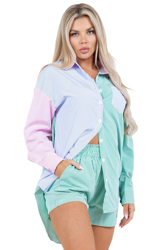 Pastel Shorts Set