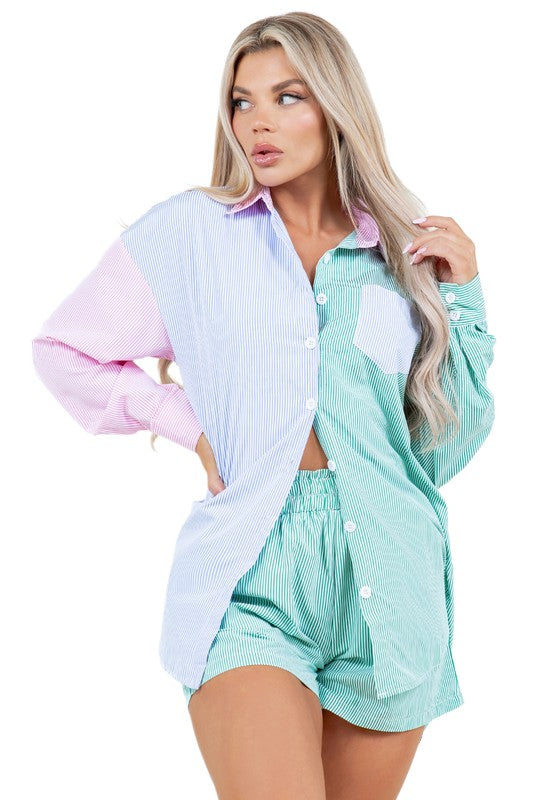 Pastel Shorts Set