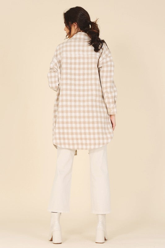 Checkered Long Shacket