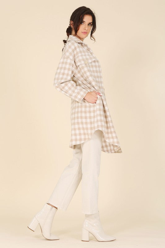 Checkered Long Shacket