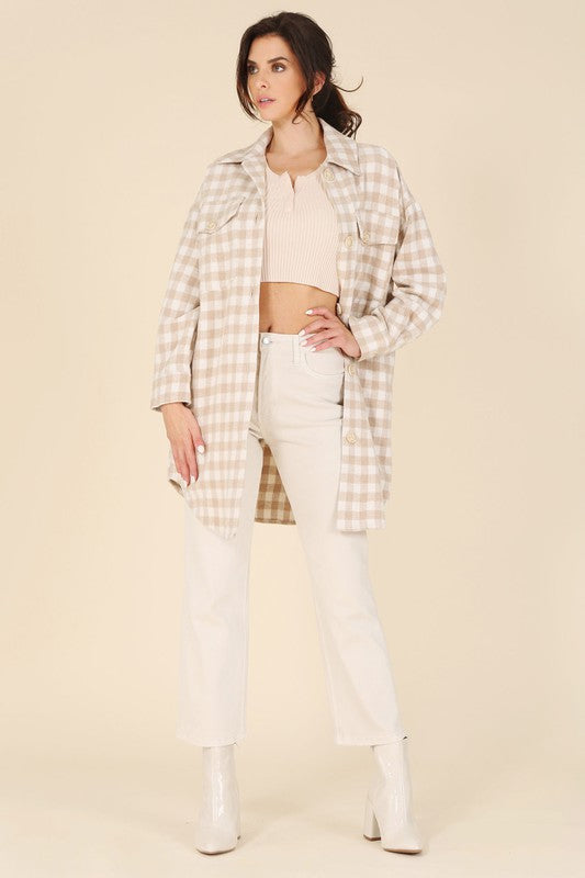 Checkered Long Shacket