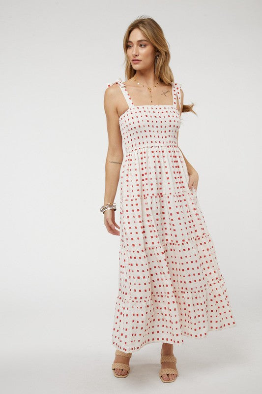 Smocked Ruffle Maxi Dress