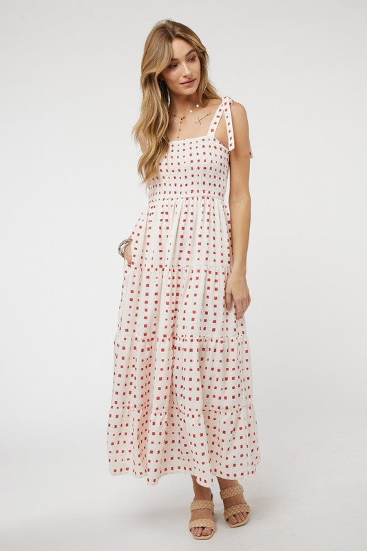 Smocked Ruffle Maxi Dress