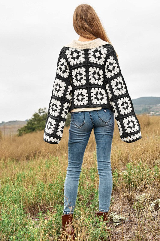 Crochet Open Knit Cardigan