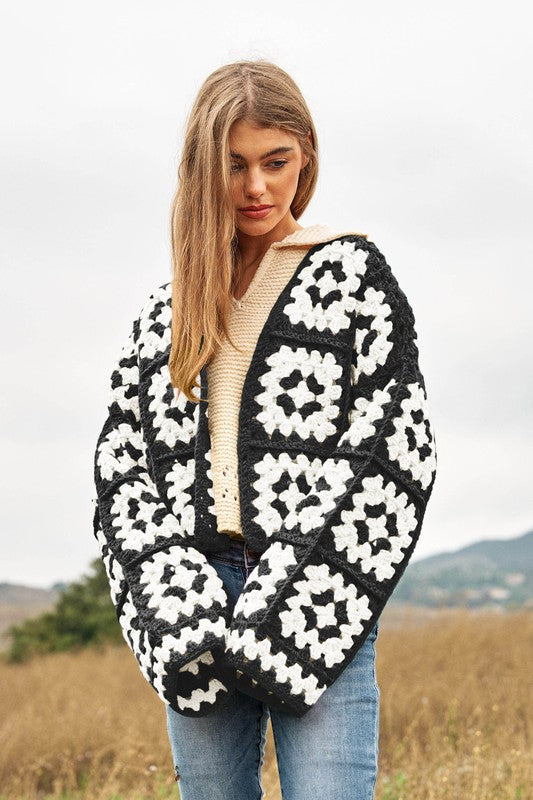 Crochet Open Knit Cardigan