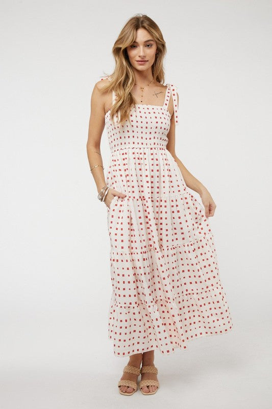 Smocked Ruffle Maxi Dress