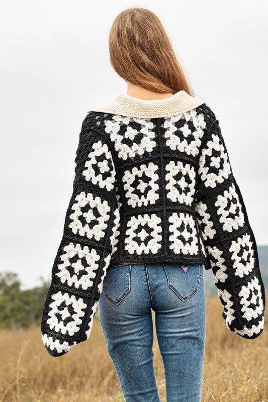 Crochet Open Knit Cardigan