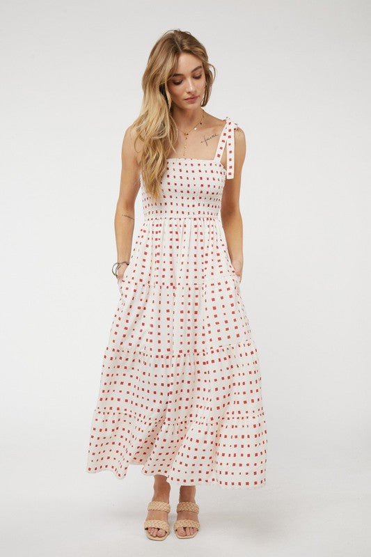 Smocked Ruffle Maxi Dress