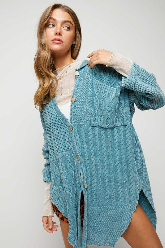 Solid Button Down Cardigan - Mayven's Boutique