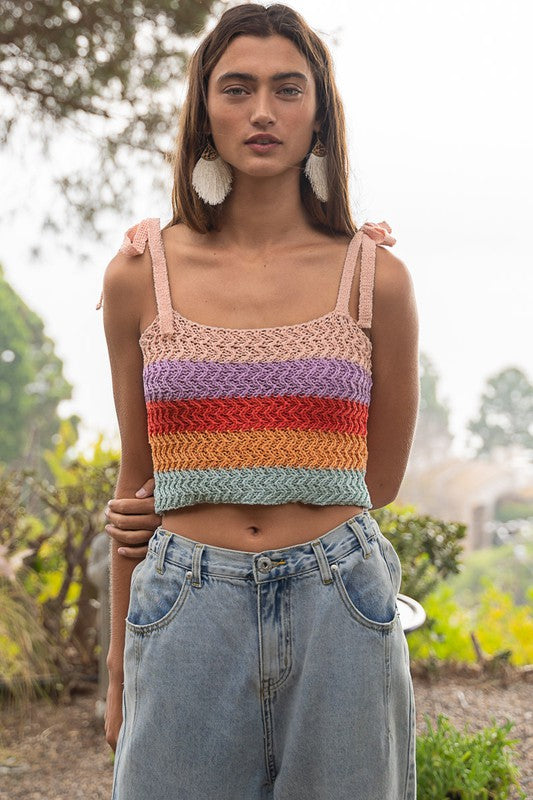 Sweater Crop Tank Top