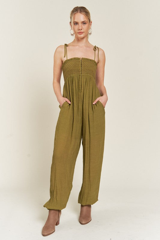 Smocked Top Jumpsuit