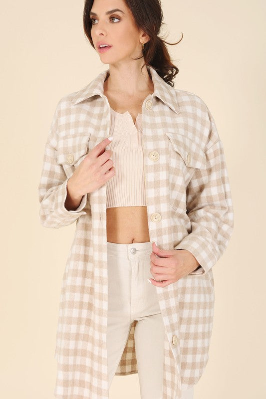 Checkered Long Shacket